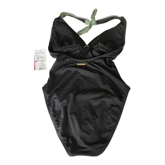 Vince Camuto Slimming Halter One Piece Bathing Suit Swimwear Size 6 - Picture 4 of 5